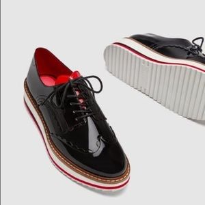 ZARA HEART TONGUE DERBY SHOES ❣️